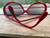 Vintage 1970s Silhouette M 3043/20 Sunglasses Red Black White - Retro - Austria