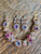 Rare Vintage Juliana D&E Heliotrope Margarita Pink RS Bracelet Earring Set  7.5"