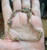 Vintage MCM Gold Plated 2 Tone  Sq Cable  Circle Stations Chain Bracelet 8 3/8"