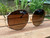 Vintage 1980s Oversized Brown Gradient Sunglasses Gold Tone Geometric w/ Case