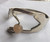Vintage Mod Mid Century Silver Plate Spoon Fork Bangle Bracelet Rose Quartz 7"