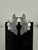 Vintage Sterling Silver Hawaiian Oxidized Hibiscus Flower Earrings 1.75”