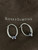 Vintage Sterling Ross Simons Modernist Tahitian Pearl Dangle/Drop Earrings 1”