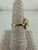 Vintage MCM 14k Gold Oval Opal Halo Ring 7