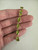 Vintage MCM 10k Gold Triangle Cut Peridot Tennis Bracelet 7.25”