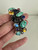 Vintage Sterling Navajo Multi Faceted Mixed Gemstone Hand Crafted Cuff Bracelet
