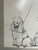 Vintage 1965 W. Cortland Butterfield Signed Limited Lithograph Clown Dog 2/200