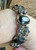 Rare Vintage Juliana D&E Color Change Dark Olive Green Blue Gray RS Bracelet