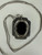 Antique Art Deco Sterling Hand Painted Black White Enamel Cameo Pendant Necklace