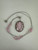 Antique Edwardian Art Deco Sterling Pink Czech Glass Bead Pendant Necklace