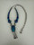 Vintage Sterling Navajo Zuni Lapis Turquoise Inlay Arrow 3 Piece Necklace 18.25”