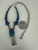 Vintage Sterling Navajo Zuni Lapis Turquoise Inlay Arrow 3 Piece Necklace 18.25”