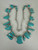 Vintage Sterling Silver Navajo Handmade Turquoise Multi Piece Necklace 16.5”