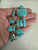 Vintage Sterling Silver Navajo Handmade Turquoise Multi Piece Necklace 16.5”