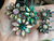 Vintage 1960's Vogue Demi Parure Brooch Pin Earrings Set Gorgeous AB Green Clear