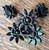 Vintage 1960's Vogue Demi Parure Brooch Pin Earrings Set Gorgeous AB Green Clear