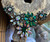 Vintage 1960's Vogue Demi Parure Brooch Pin Earrings Set Gorgeous AB Green Clear