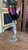 Vintage Cambridge Glass Amethyst Nude Figural Stem Wine Glass Goblet MCM