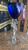 Vintage Cambridge Cobalt Blue Figural Nude Stem Wine Glass Goblet - MCM