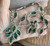 Vintage Juliana D&E Emerald Green Glass  Rhinestone Swag Necklace Earrings  Set