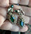 Vintage Juliana D&E Emerald Green Glass  Rhinestone Swag Necklace Earrings  Set