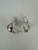 Vintage Sterling Gold Vermeil Round Fleur De Lis Engraved Dangle/Drop Earrings