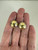 Vintage Sterling Gold Vermeil Round Fleur De Lis Engraved Dangle/Drop Earrings