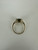Vintage MCM 14k Gold Emerald Cut Peridot Diamond Halo Ring 8