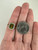 Vintage MCM 14k Gold Emerald Cut Peridot Diamond Halo Ring 8