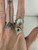Vintage Sterling Turkish Onyx Marcasite Teardrop Shaped Locket Poison Snuff Ring