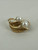 Vintage MCM 14k Gold Pearl Leaf Ring 6.25