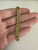 Vintage 14k Gold Oval Cut Diagonal Slanted Set Peridot Tennis Bracelet