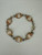 Antique Art Deco Gold Filled Oval Cameo Carved Shell Link Bracelet 7.5”