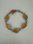 Antique Art Deco Gold Filled Oval Cameo Carved Shell Link Bracelet 7.5”