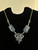 Vintage Sterling Silver Handmade Aquamarine Blue Aventurine Pendant Necklace