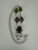 Vintage Sterling Handmade Peridot Smoky Quartz Black Onyx Pendant Necklace
