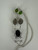 Vintage Sterling Handmade Peridot Smoky Quartz Black Onyx Pendant Necklace