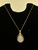 Vintage MCM 14k Gold Two Tone Diamond Pave Cluster Teardrop Pendant Necklace 17”