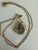 Vintage MCM 14k Gold Two Tone Diamond Pave Cluster Teardrop Pendant Necklace 17”