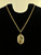 Antique Victorian Gold Filled Engraved Designed Oval Locket Pendant Necklace 20”