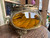 Antique French Ormolu Filigree Jewelry Casket Amber Glass Victorian Display Box