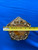 Antique French Ormolu Filigree Jewelry Casket Amber Glass Victorian Display Box