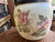 Antique Opalware Satin Glass Hand Painted Floral Biscuit Jar Silver Plate Lid