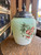 Antique Satin Glass Biscuit Jar with Pewter Lid – Hand Painted Floral Decor
