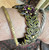 Vintage Heidi Daus Crystal Flower Bangle Bracelet Gorgeous Blue Purple Green 7.5