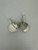 Vintage Sterling Artisan Blue Chalcedony Cabochon Round Dangle/Drop Earrings
