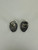 Vintage Sterling Silver Mexico Turquoise Mosaic Tree Oval Earrings