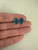 Vintage Sterling Silver Mexico Turquoise Mosaic Tree Oval Earrings