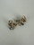 Vintage MCM 12k Gold Filled Topaz Paste Rhinestone Screw Back Earrings .75”