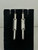 Vintage Sterling Long Minimalist Geometric Vertical Hollow Bar Dangle Earrings